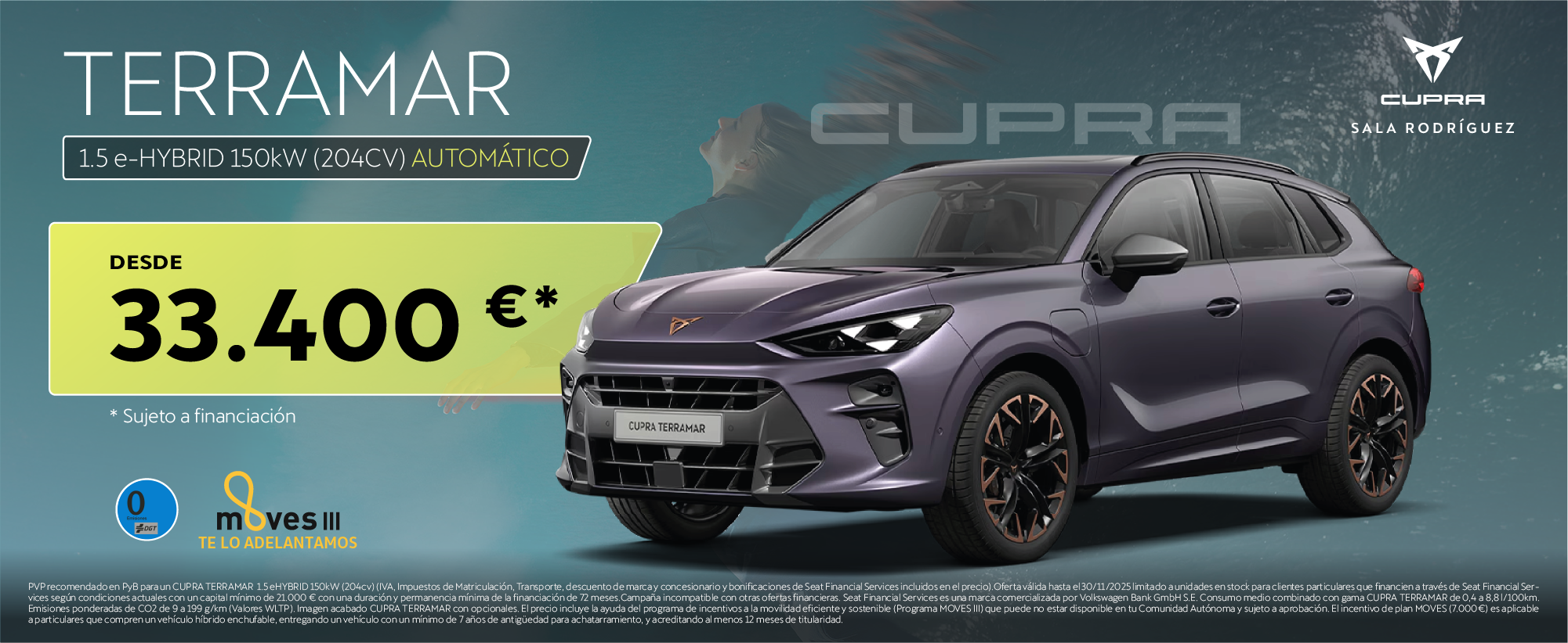 CUPRA Terramar eHybrid automático por 33.400€*